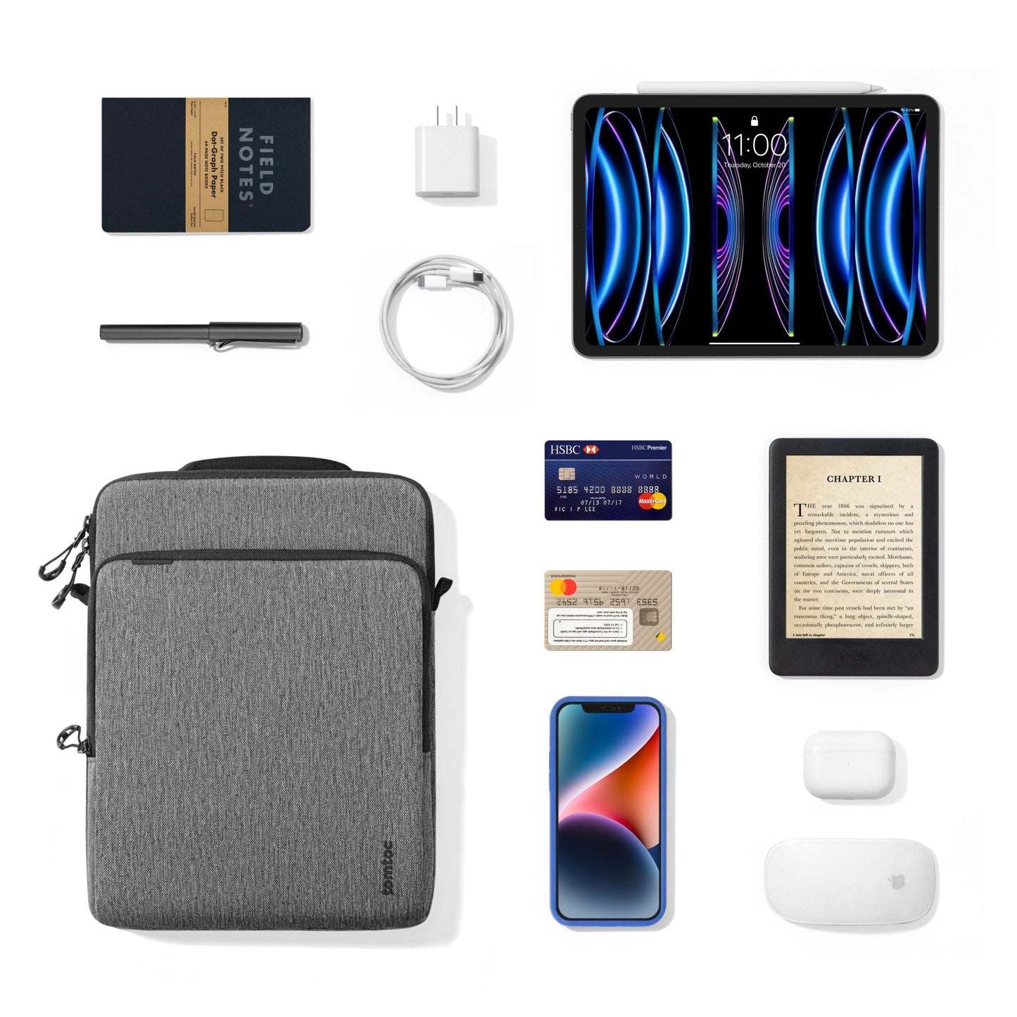 DefenderACE-H13 (B03) Tablet Shoulder Bag for 11-inch iPad/Pro | Gray
