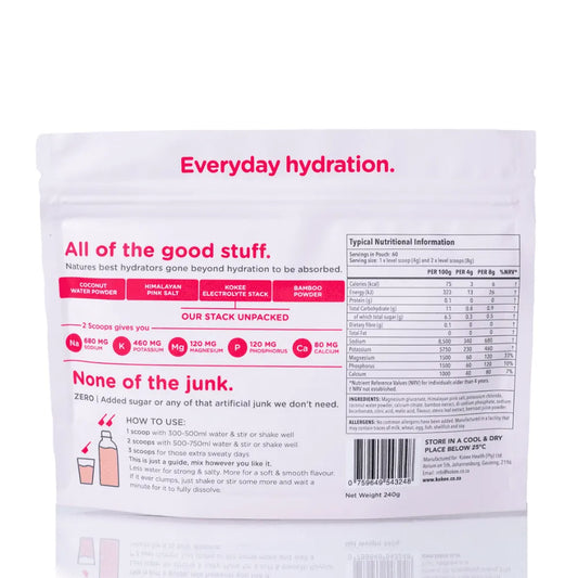 Kokee - The Everyday Electrolyte Mix | 60 Scoops - Raspberry Flavour