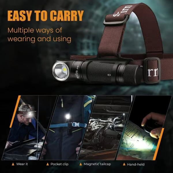 Sofirn SP40 1200 Lumen 136m Throw Rechargeable Headlamp with 18650 Battery