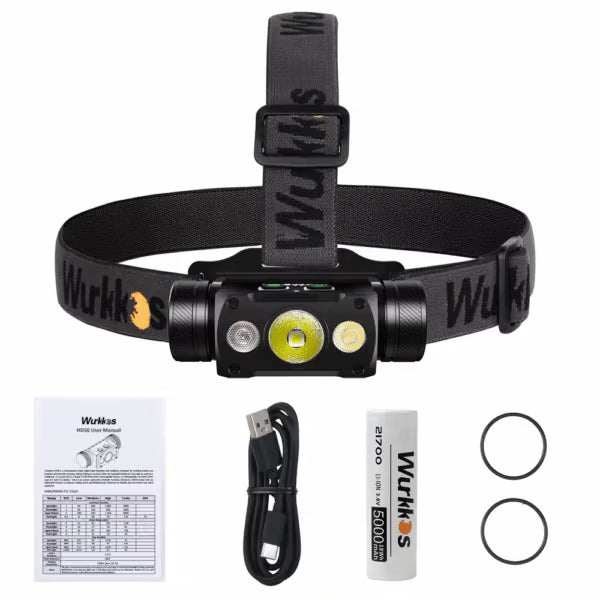 Wurkkos HD50 4000 Lumen 239m Throw Rechargeable Headlamp with 21700 Battery