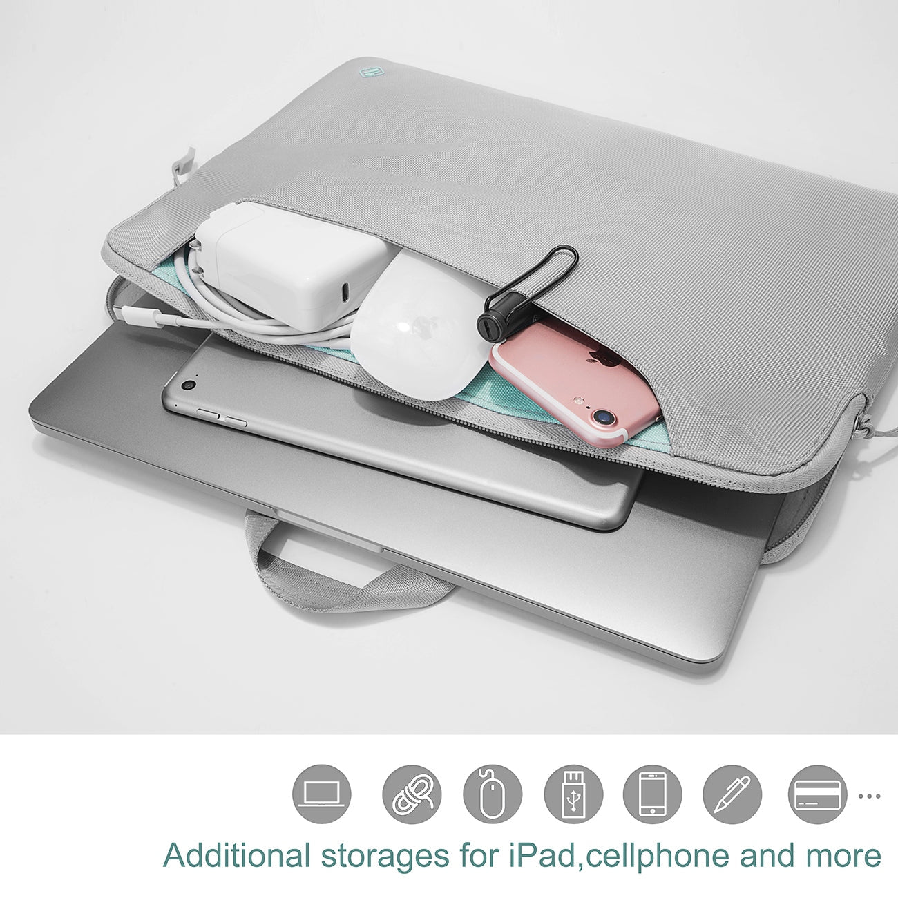 TheHer-A21 Laptop Handbag for 13.3-inch | Silver