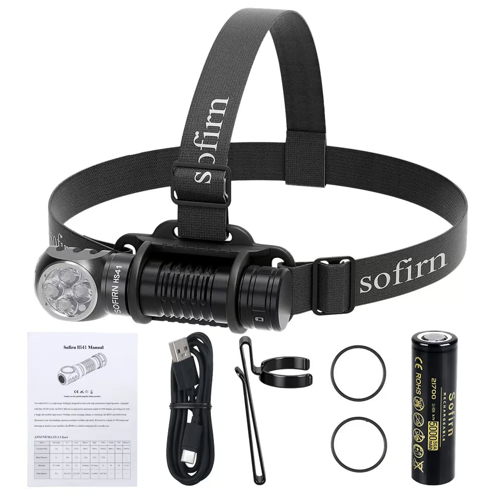 Sofirn HS10 1100 Lumen 129m Throw Rechargeable Headlamp with 18650 Battery