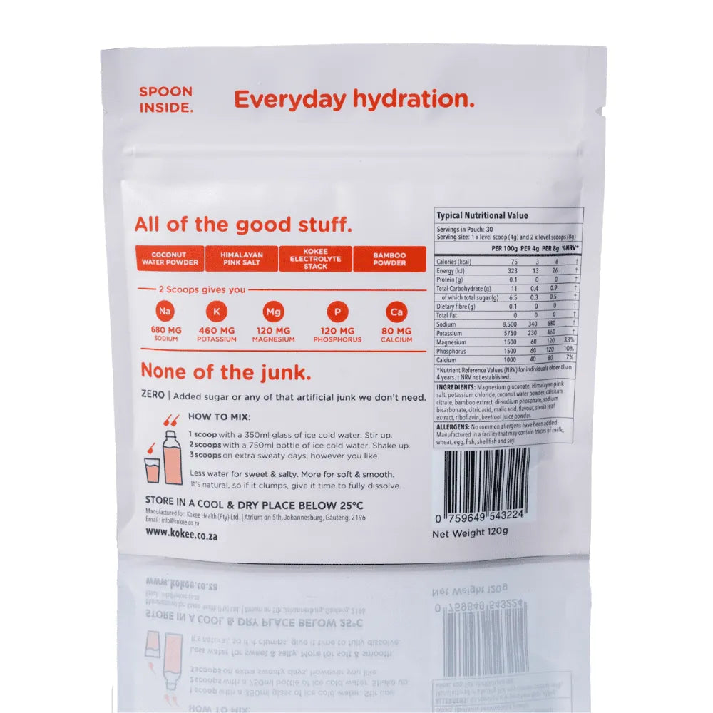 Kokee The Everyday Electrolyte Mix | 30 Scoops - Naartjie Strawberry Flavour