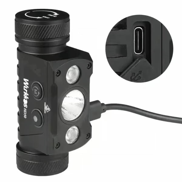 Wurkkos HD50 4000 Lumen 239m Throw Rechargeable Headlamp with 21700 Battery