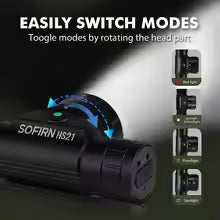 Sofirn HS21 2200 Lumen 230m Throw Rechargeable Headlamp with 18650 Battery