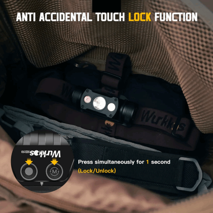 Wurkkos HD50 4000 Lumen 239m Throw Rechargeable Headlamp with 21700 Battery