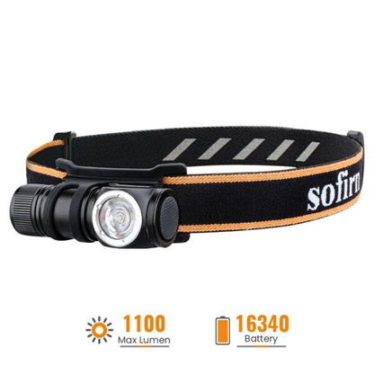 Sofirn HS10 1100 Lumen 129m Throw Rechargeable Headlamp with 18650 Battery