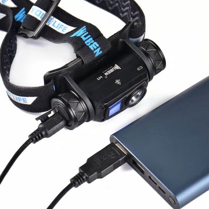 Wuben H1 1200 Lumen 179m Throw Rechargeable LED Headlamp with 18650 Battery