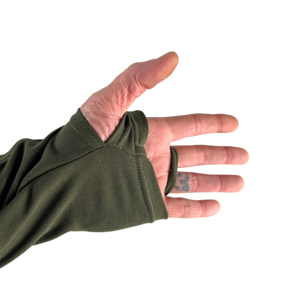 FFS Outdoor Sun Hoodie Olive thumbhole