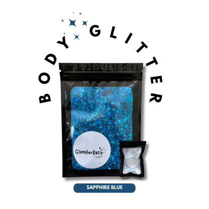 Glam-Her-Race Pack ✨ Includes body glitter + application gel
